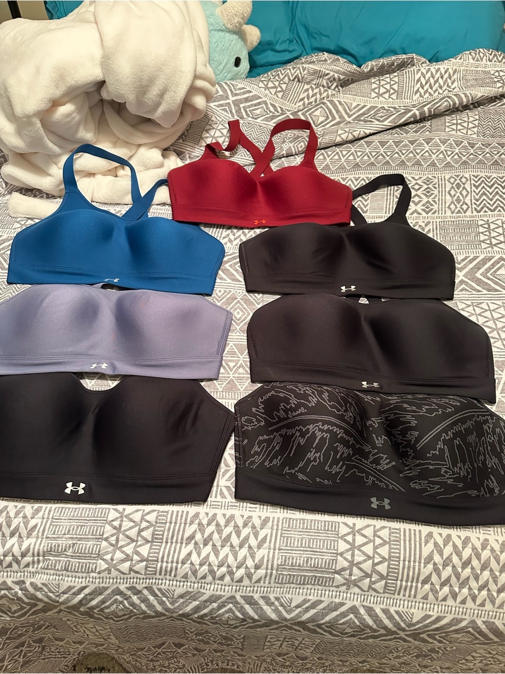 Under Armour Sports Bra Set - Black, Red, Blue, Lavender